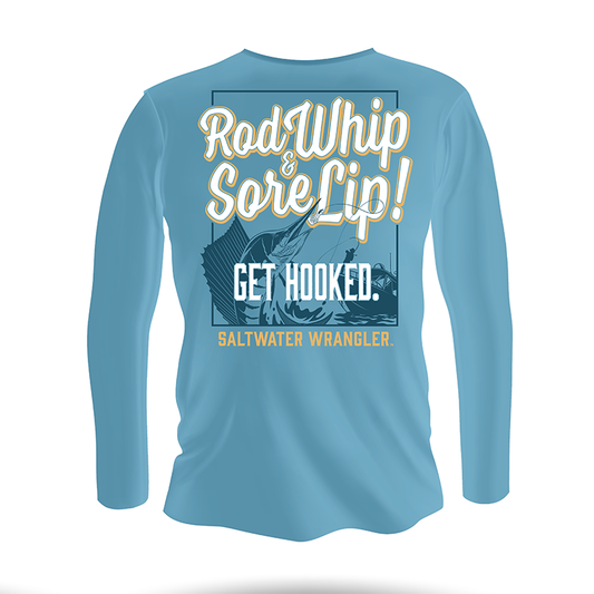 Saltwater Wrangler “Rod Whip and Sore Lip” Fishing Shirt
