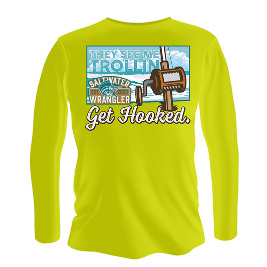 Saltwater Wrangler “TROLLIN” Fishing Shirt